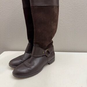 Ralph Lauren Boots Size 6 Brown Riding Leather Suede